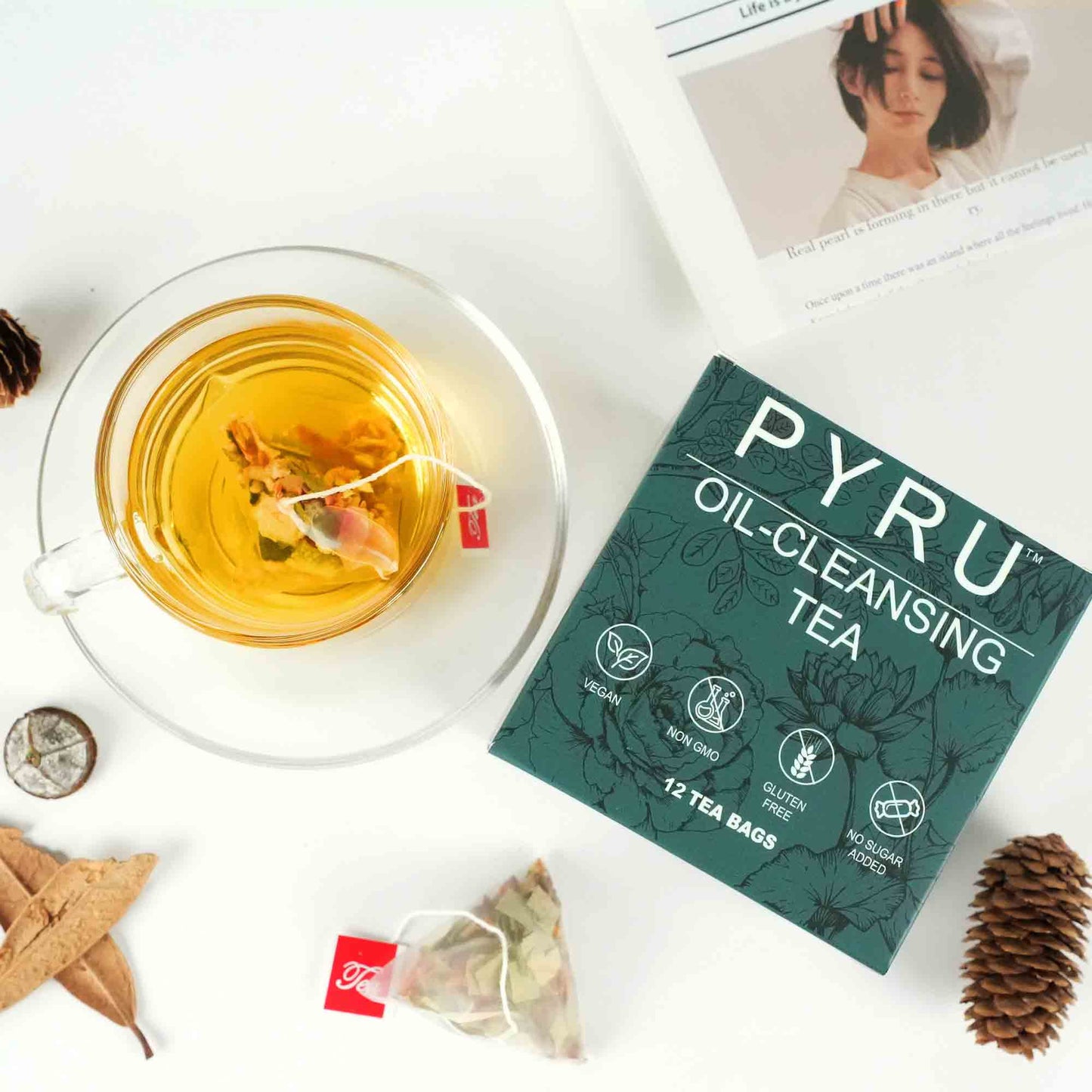 PYRU Oil Cleansing Tea 10 Organic Herbals